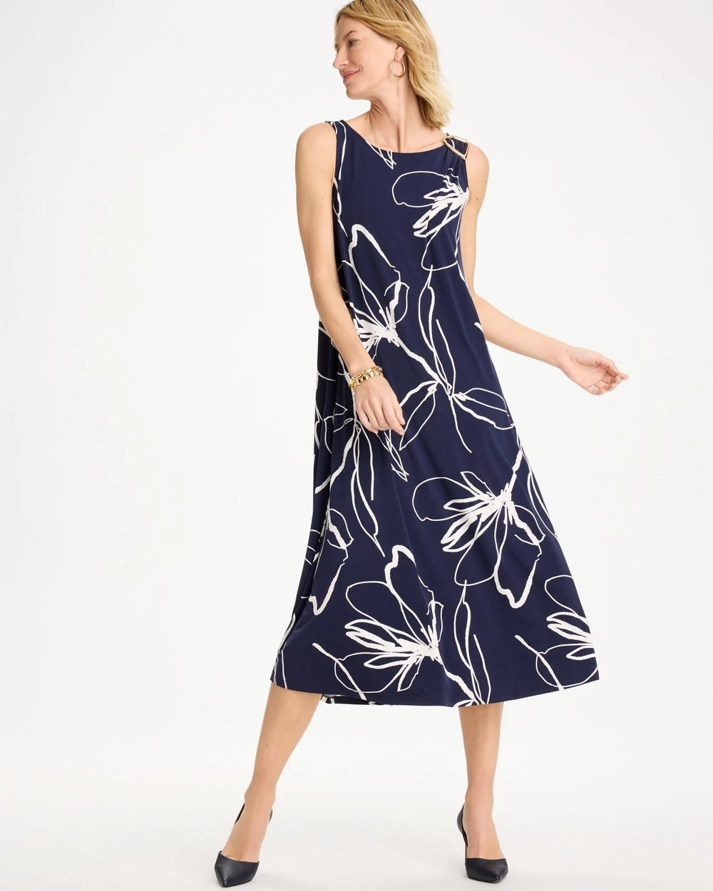 Chico's Online - Travelers™ Knit Botanical Jeweled Dress