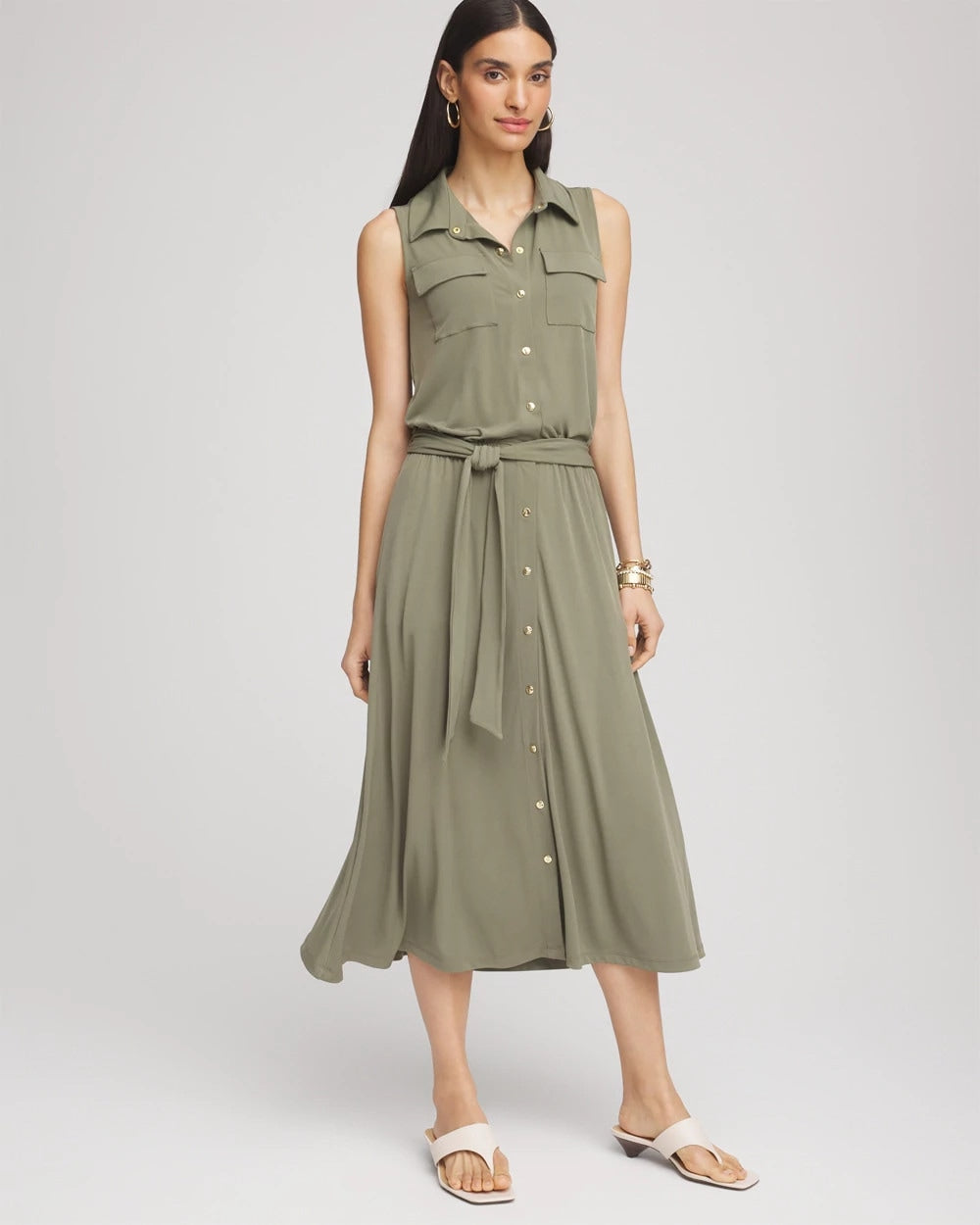 Chico's For Sale - Travelers™ Knit Sleeveless Shirtdress