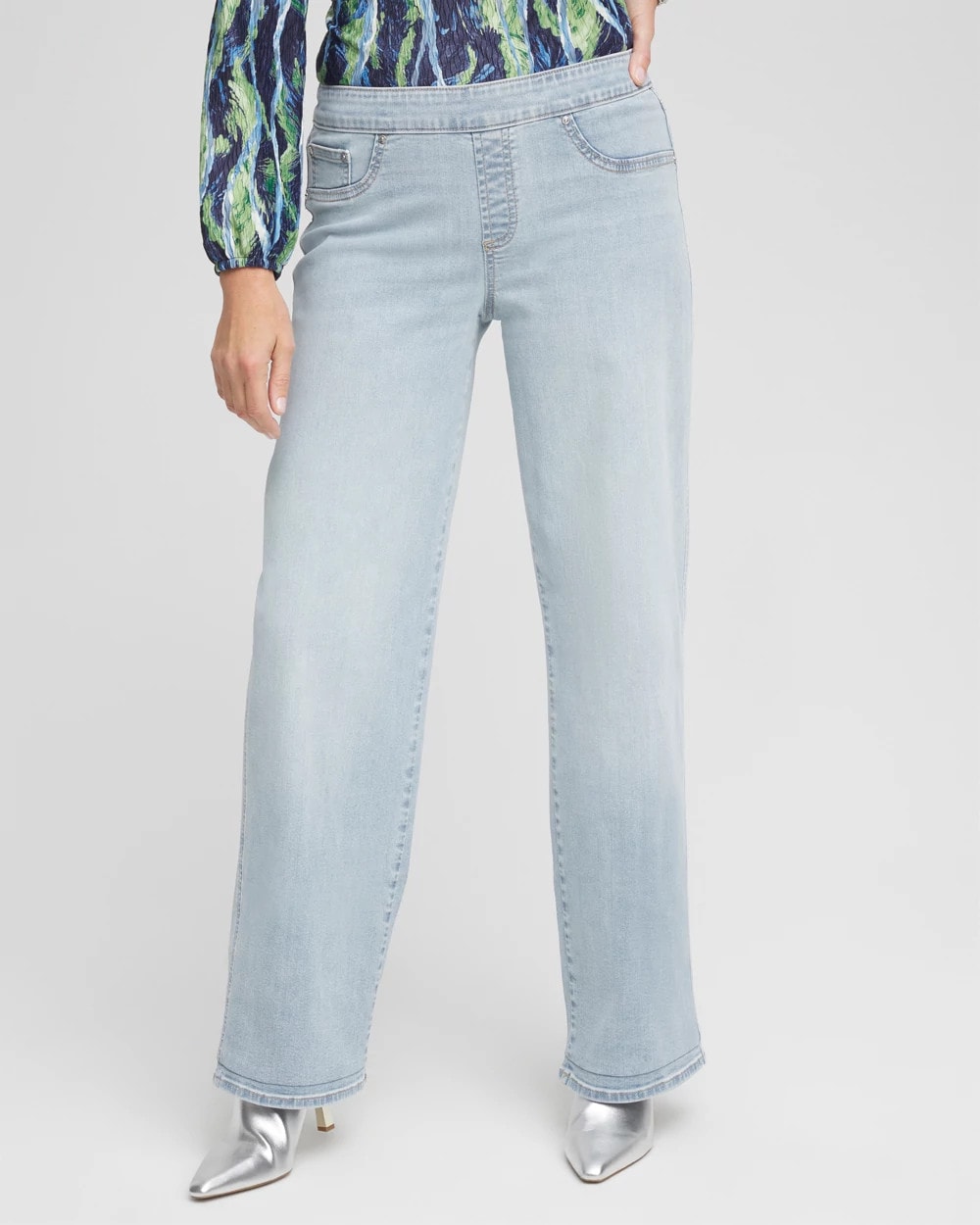 Chico's / Petite Pull-On Wide-Leg Jeans