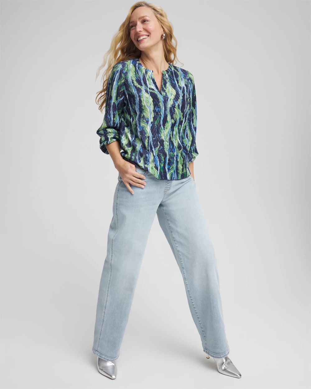 Chico's / Petite Pull-On Wide-Leg Jeans