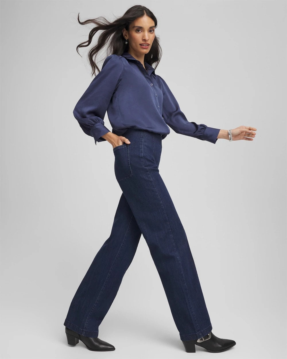 Chico's For Sale - Pull-On Wide-Leg Trouser Jeans