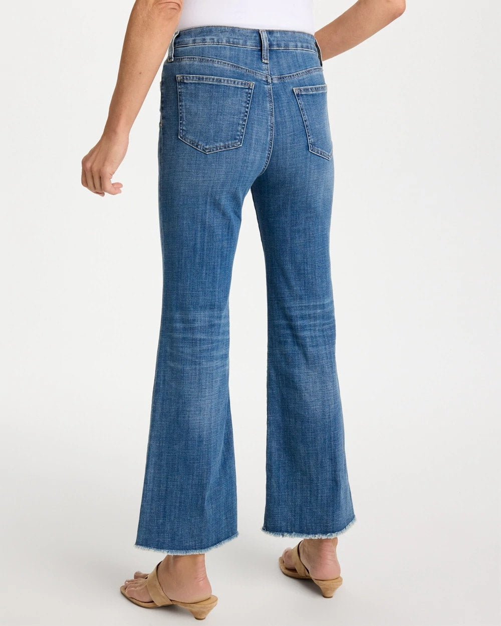 Chico's / Girlfriend Frayed Flared Jeans