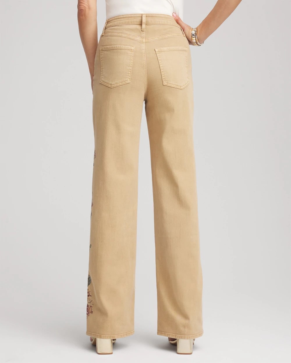 Chico's Sale - Embroidered High-Rise Wide-Leg Jeans