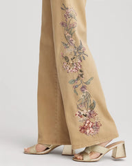 Chico's Sale - Embroidered High-Rise Wide-Leg Jeans