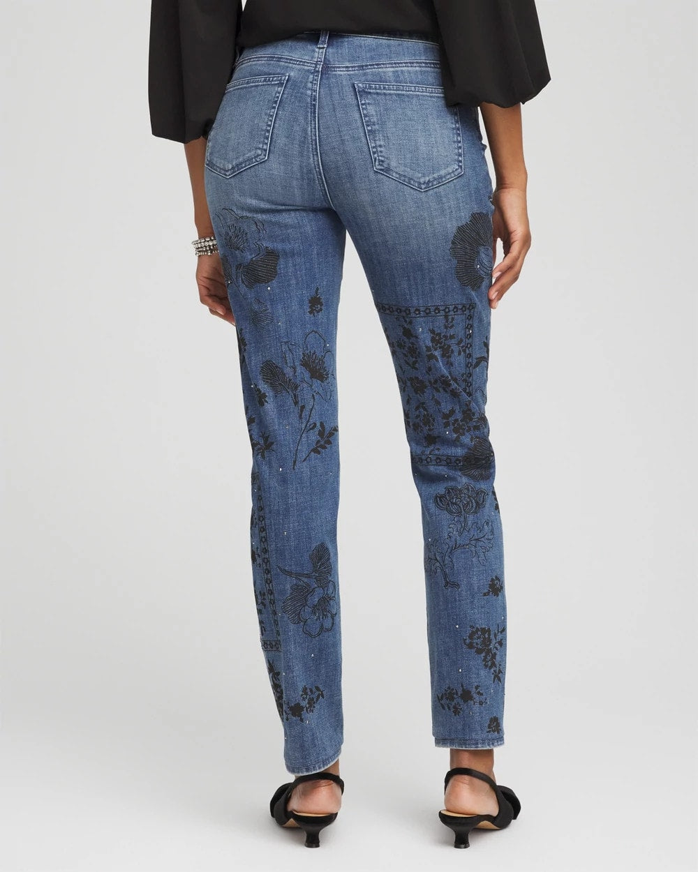 Chico's Online - Mixed-Media Girlfriend Slim Ankle Jeans