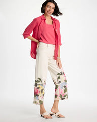 Chico's Discount - Printed Pull-On Wide Crop Jeans