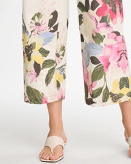 Chico's Discount - Printed Pull-On Wide Crop Jeans