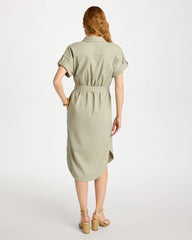 Chico's Outlet - Dolman Tie Hemp Denim Shirtdress