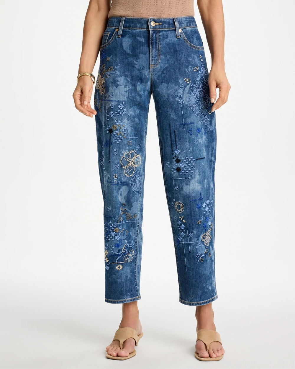Chico's On Sale - Relaxed Embroidered Boyfriend Jean