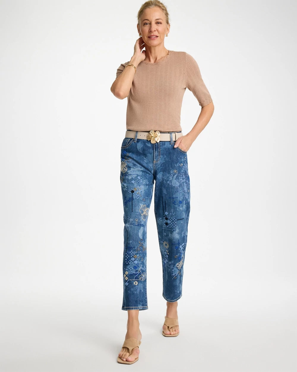 Chico's On Sale - Relaxed Embroidered Boyfriend Jean