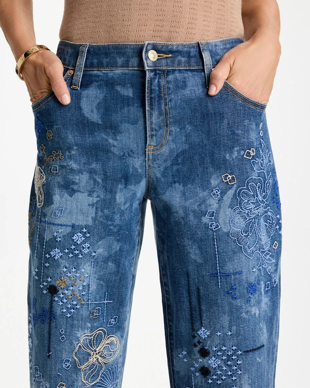 Chico's On Sale - Relaxed Embroidered Boyfriend Jean