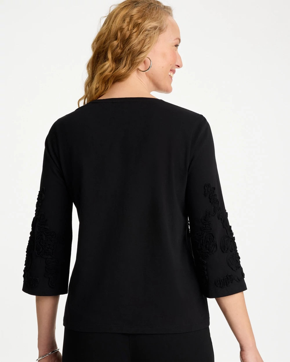 Chico's Sale - Soutache Elbow Sleeve Tee