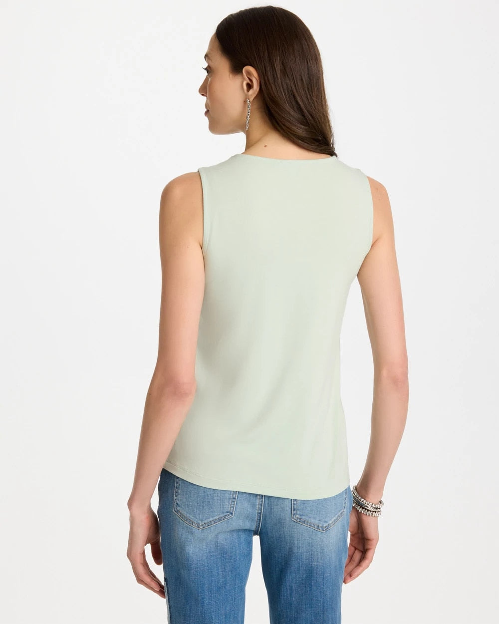 Chico's US - Mermaid Sequin Mesh Crochet Tank
