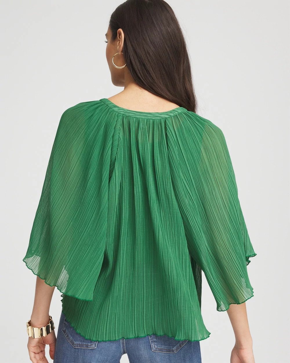 Chico's On Sale - Textured Pleated Chiffon Blouse