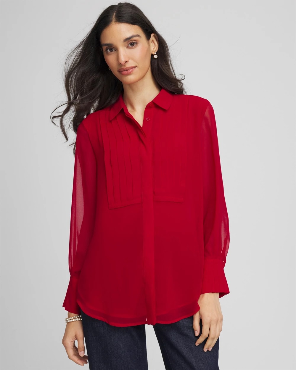 Chico's Online - Pintuck Georgette Tunic