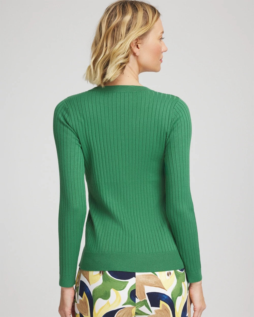 Chico's Outlet - Ribbed Button Henley Sweater