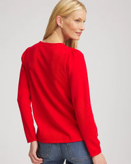 Chico's US - V-Day Embroidered Heart Pullover