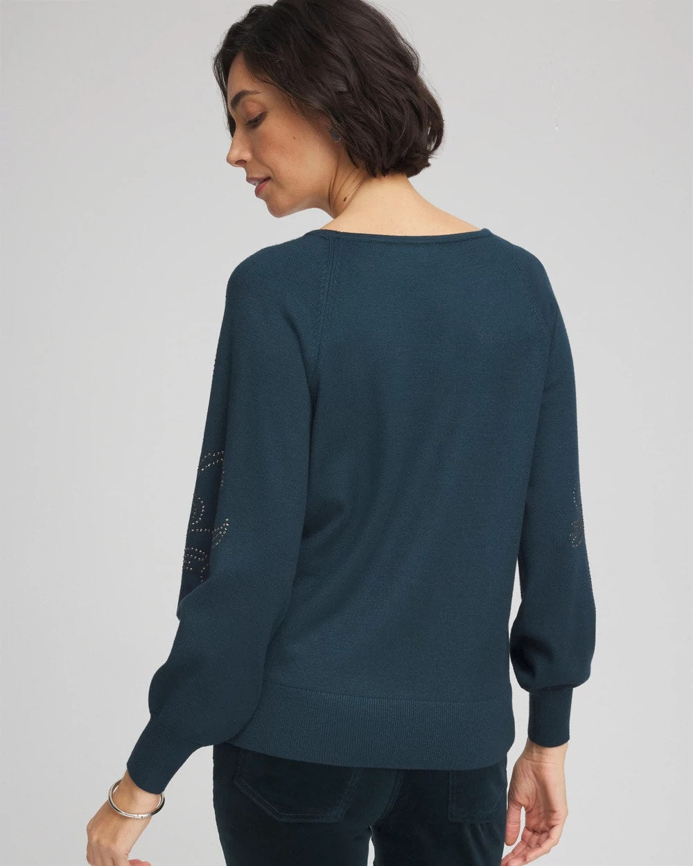 Chico's Discount - Heatset Embroidered Pullover