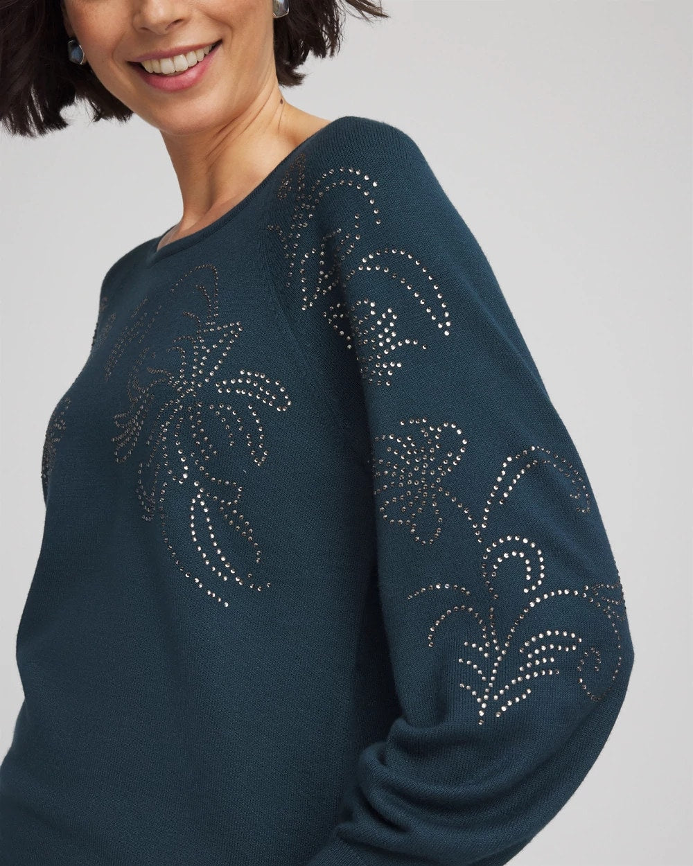 Chico's Discount - Heatset Embroidered Pullover