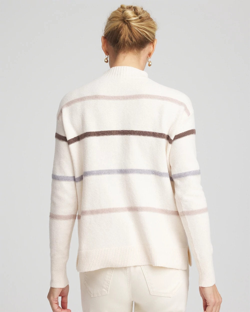 Chico's On Sale - Sequined Stripe Pullover Sweater