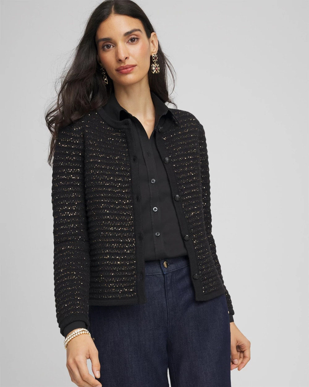 Chico's Outlet - Shine Cropped Cardigan