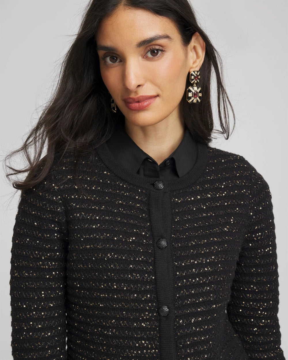 Chico's Outlet - Shine Cropped Cardigan