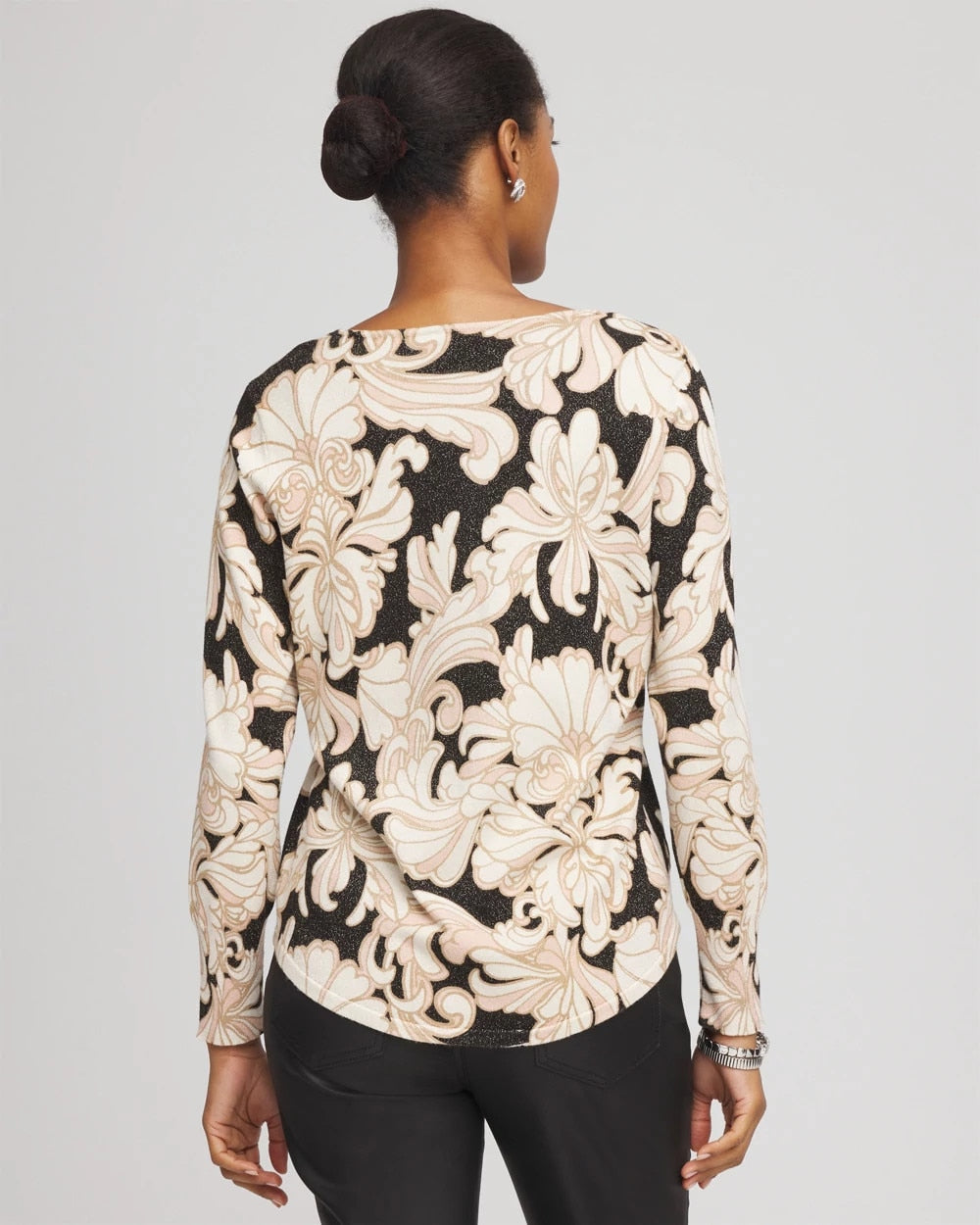 Chico's US - Ella Metallic V-Neck Sweater