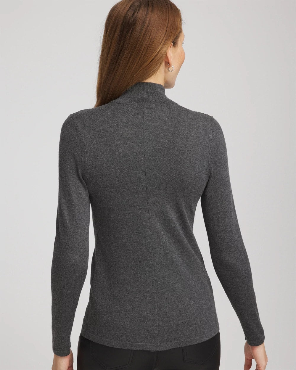 Chico's / Ella Rhinestone Mockneck Sweater