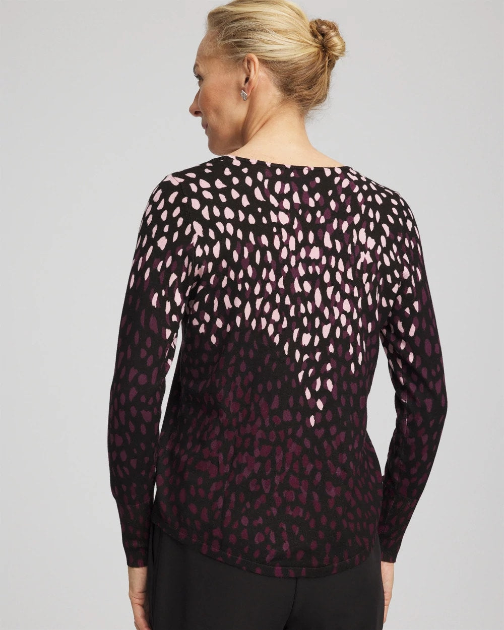 Chico's Discount - Ella Printed V-Neck Sweater