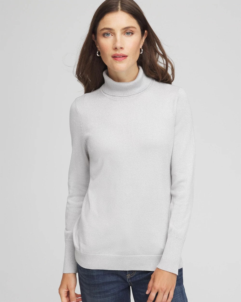 Chico's Sale - Metallic Turtleneck Pullover Sweaters