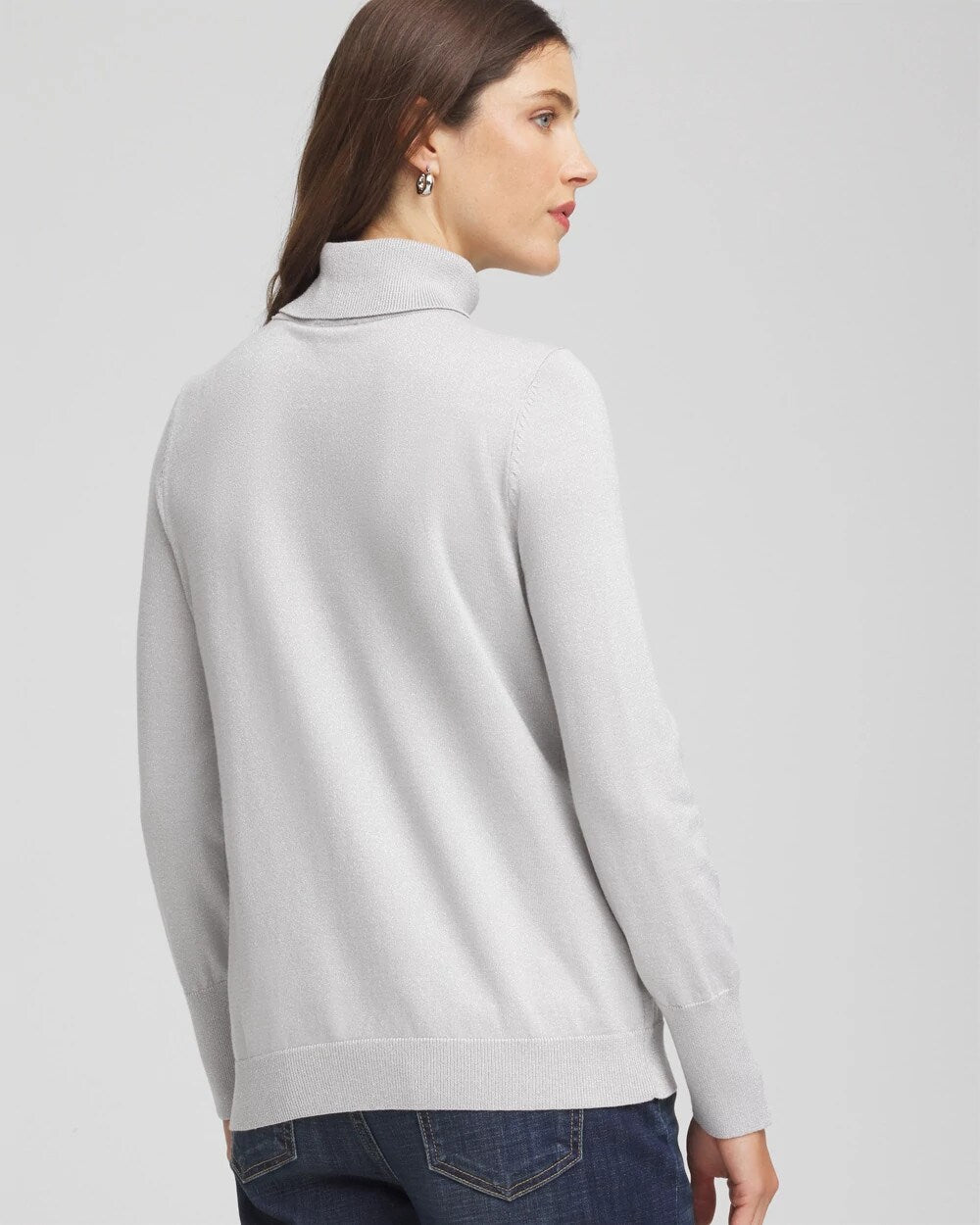 Chico's Sale - Metallic Turtleneck Pullover Sweaters