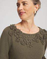 Chico's US - Appliqué Flared-Sleeve Sweater