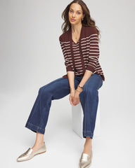 Chico's Discount - Ella Striped Long-Sleeve Cardigan