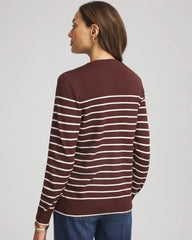 Chico's Discount - Ella Striped Long-Sleeve Cardigan