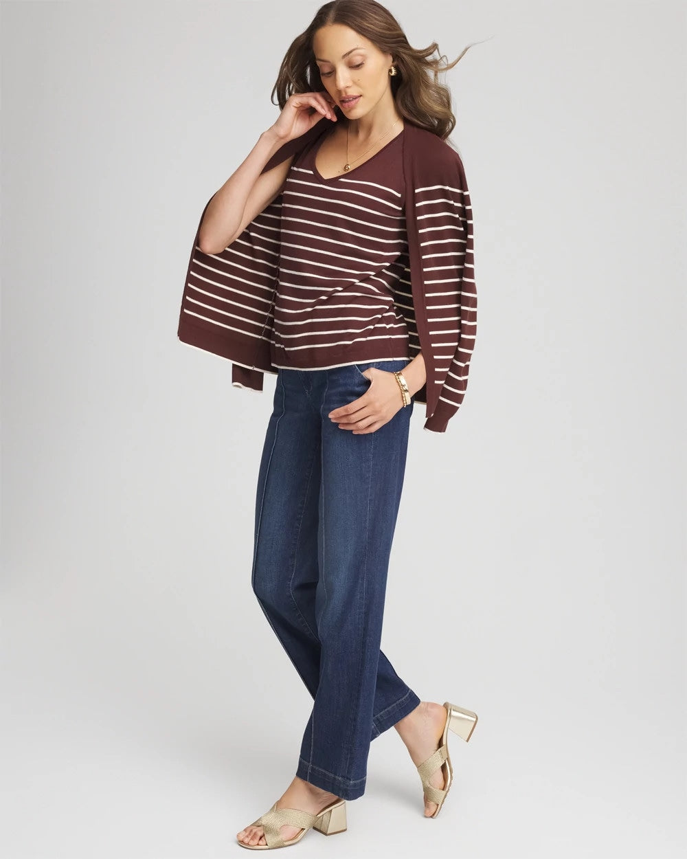 Chico's Sale - Ella Striped Sweater Tank