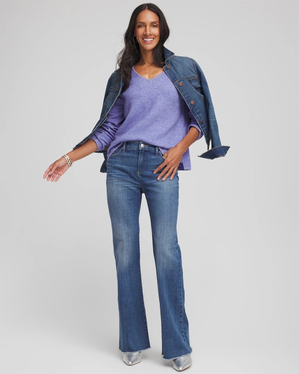 Chico's Outlet - Contrast Stitch Detail Pullover