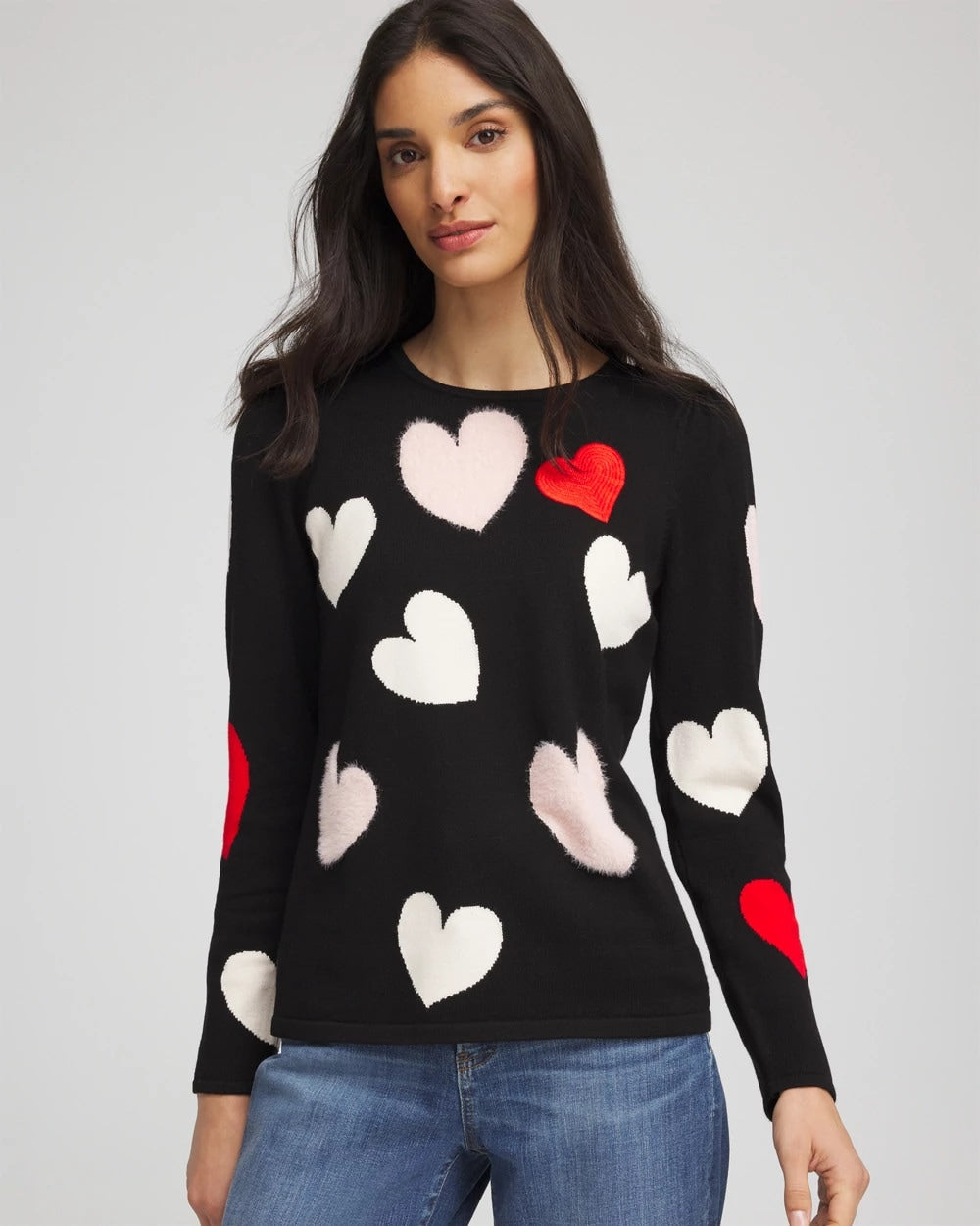 Chico's Online - V-Day Multi-Heart Pullover