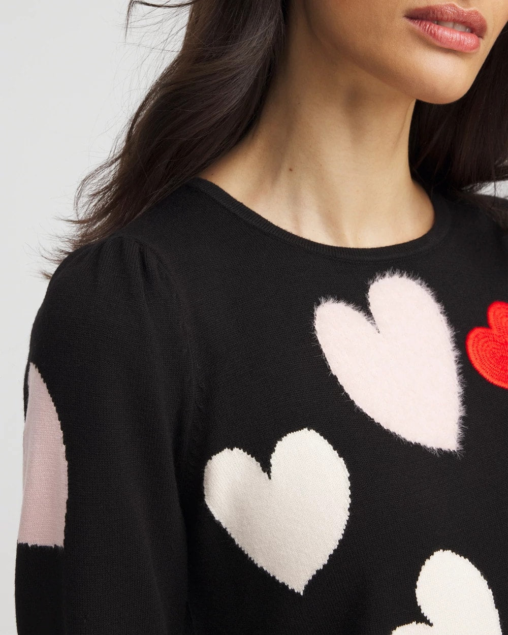 Chico's Online - V-Day Multi-Heart Pullover