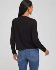 Chico's / V-Day Embroidered Crewneck Cardigan