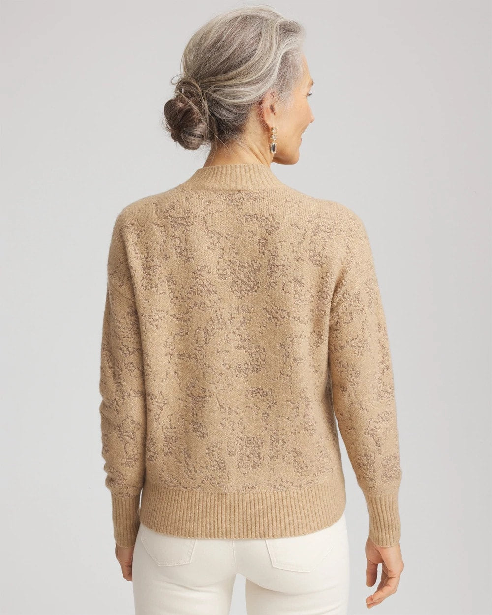 Chico's Sale - Jacquard Mockneck Pullover
