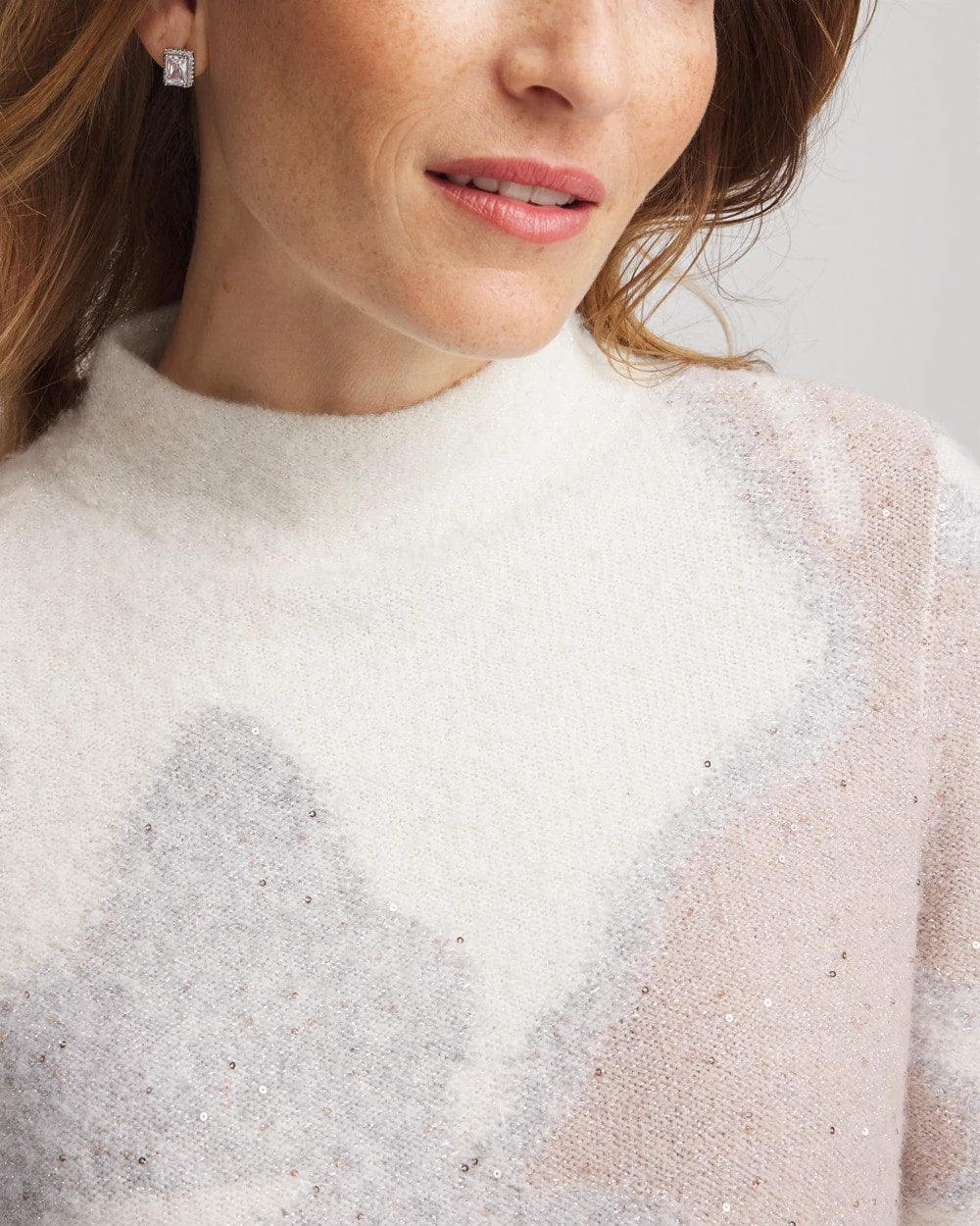 Chico's For Sale - Bloom Metallic Intarsia Pullover Sweater