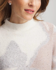 Chico's For Sale - Bloom Metallic Intarsia Pullover Sweater