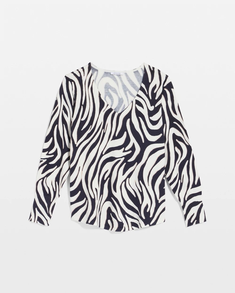 Chico's Online - Ella Zebra V-Neck Pullover Sweater