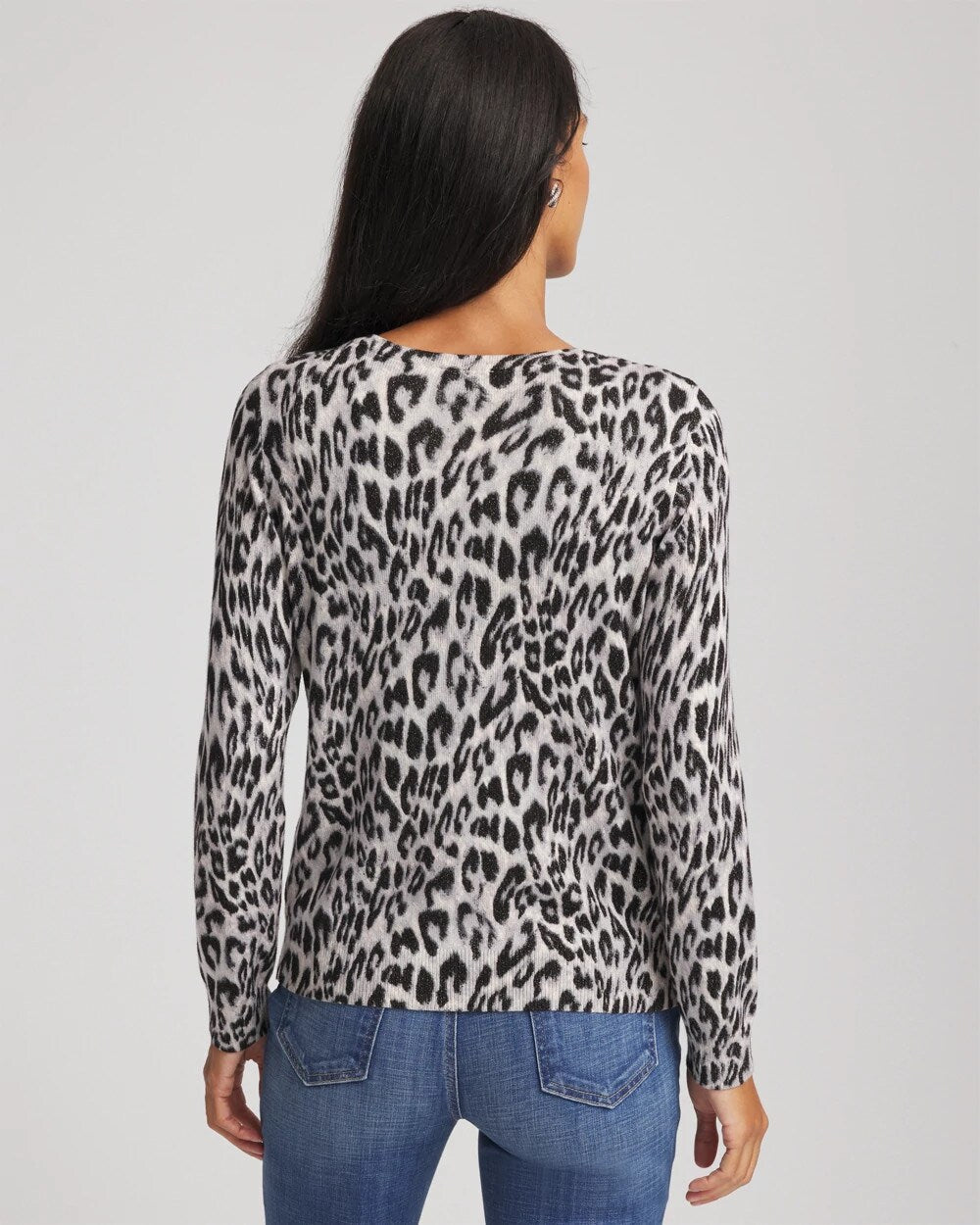 Chico's US - Animal Crewneck Cardigan