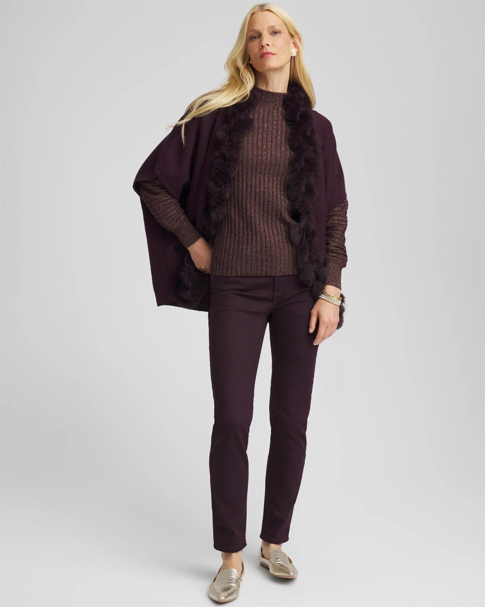 Chico's For Sale - Metallic Ribbed Pullover