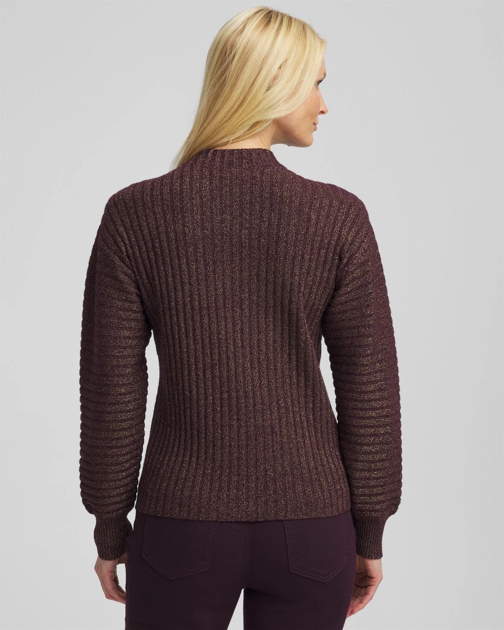 Chico's For Sale - Metallic Ribbed Pullover