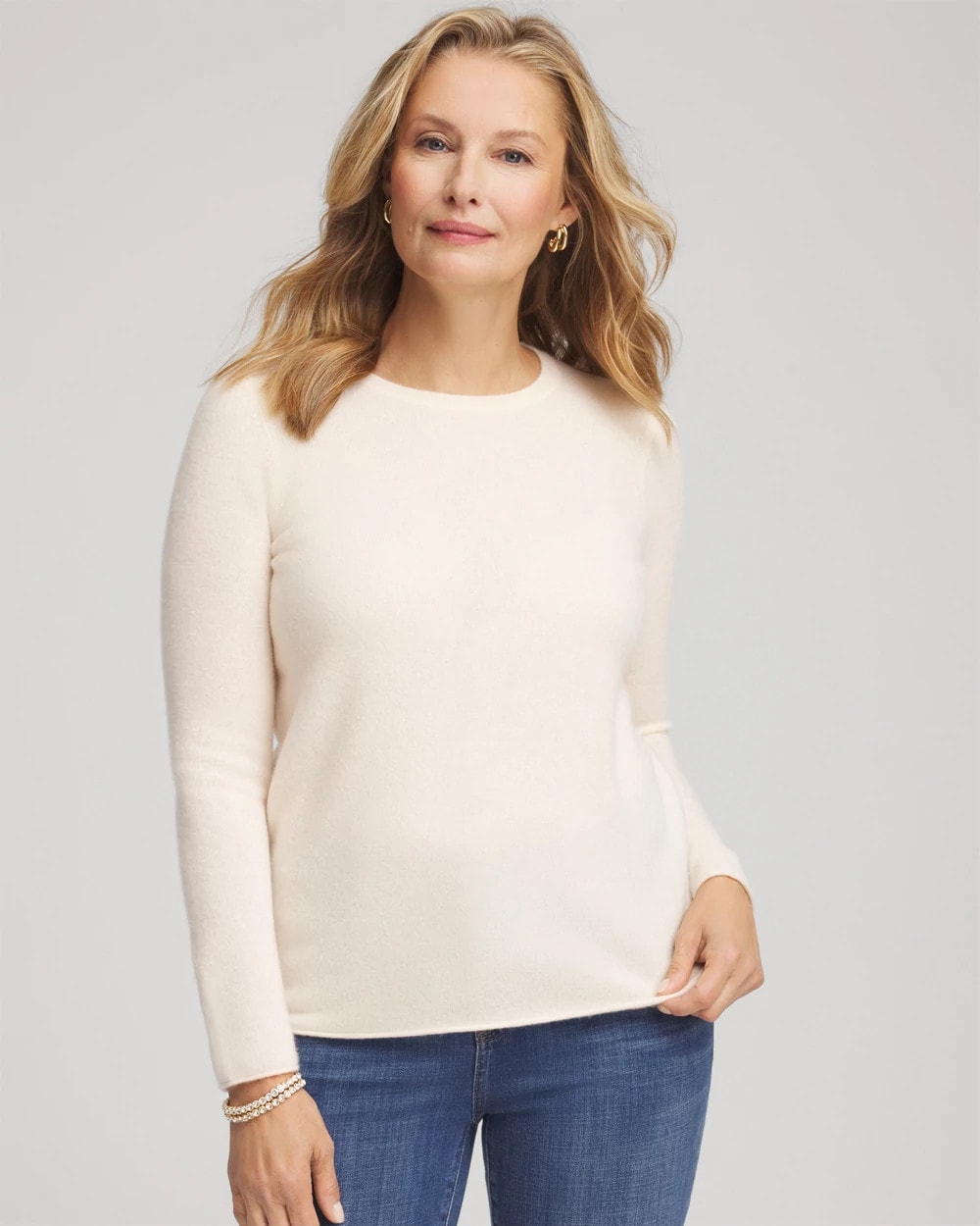 Chico's Discount - Crewneck Cashmere Pullover Sweater