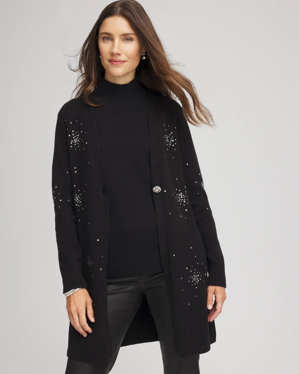 Chico's Outlet - Rhinestone Embellished Cardigan