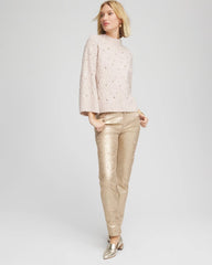 Chico's Online - Sequined Cable Knit Sweater