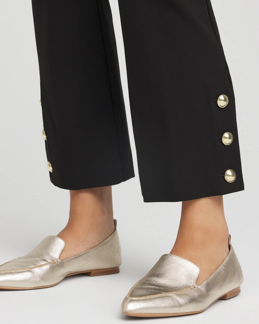 Chico's On Sale - Bi-Stretch Flared Button-Hem Cropped Pants